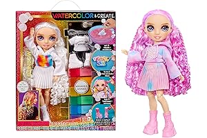 Rainbow High Doll Sabrina Purple Eyes Curled Hair Watercolor & Create Fashion DIY Doll
