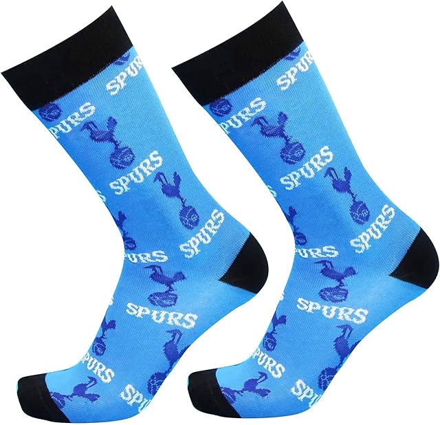 Pair of Official Mens Tottenham Football Socks (Adults Size 8-11)