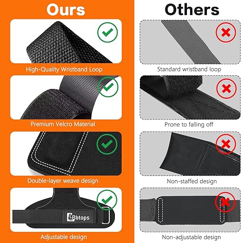 Miniatura 7 de Correa de muñeca de levantamiento de pesas, correas de cuero de doble capa para entrenamiento de fuerza de gimnasio, levantamiento de pesas, peso