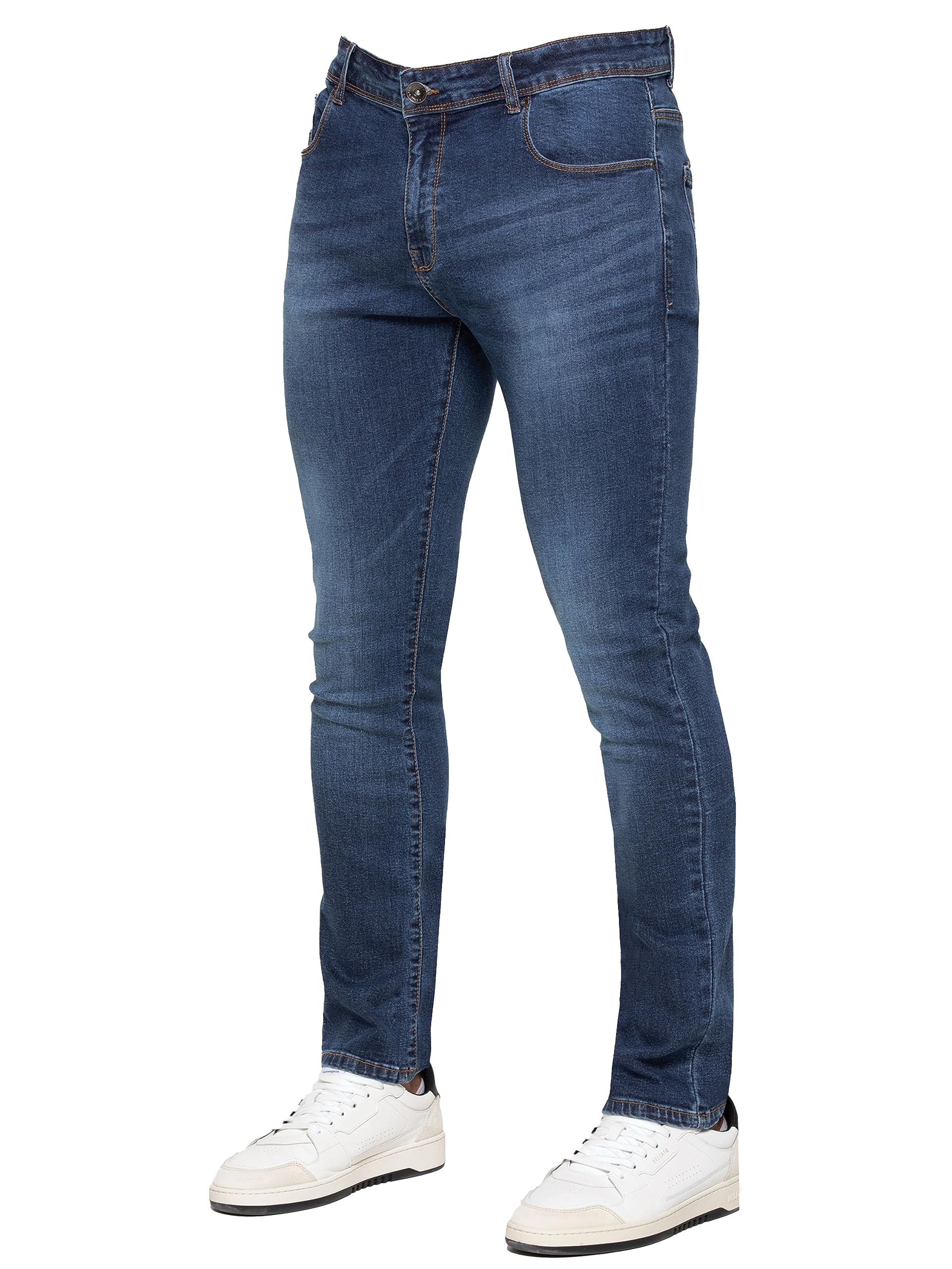 989Zé ENZO Pantalon Homme Slim Ajustement Coupe clasique Coton Stretch Denim Pantalon Jeans