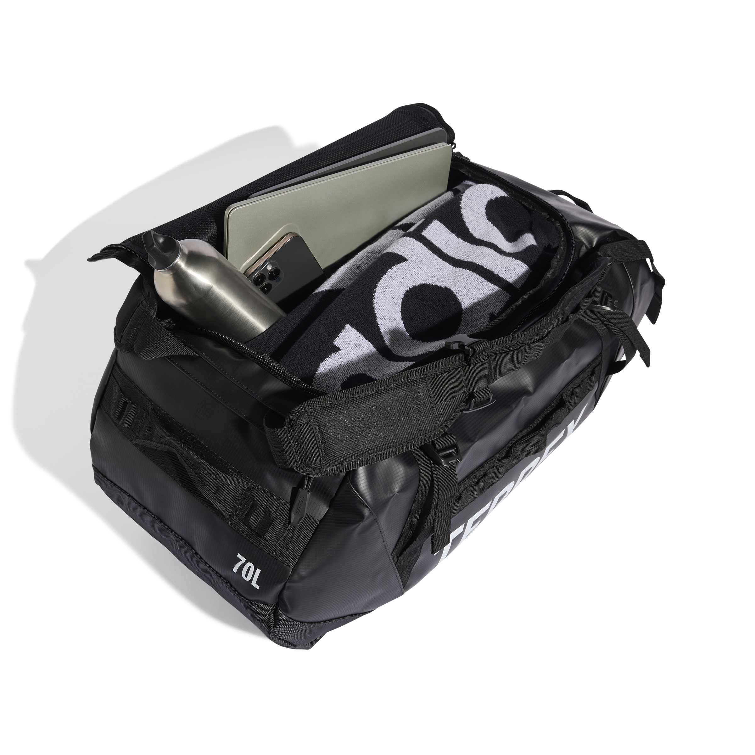 adidas Unisex Terrex Xperior Expedition Duffel 70L Duffel_Bag, Black, One Size