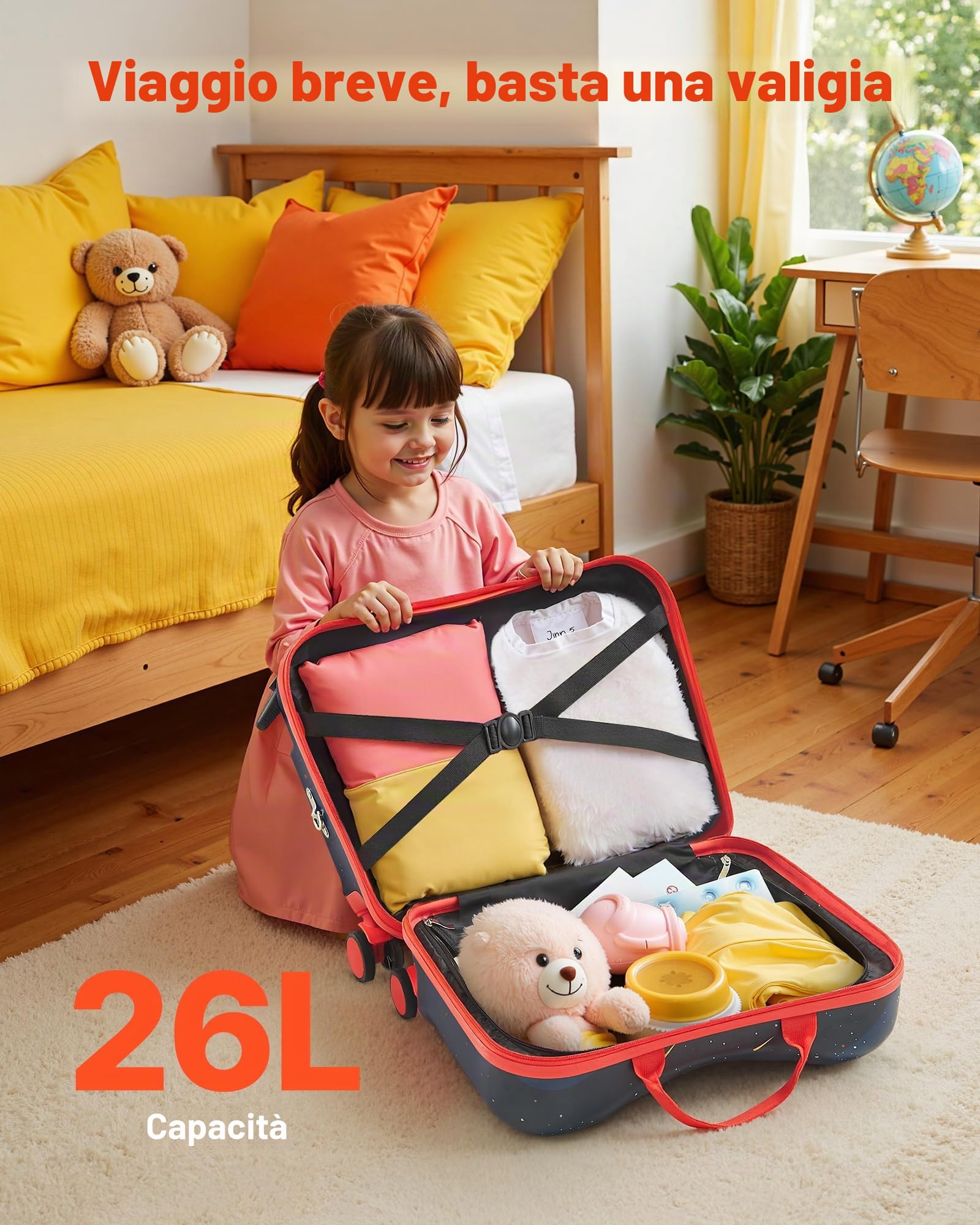 VEVOR Valigia per Monopattino da Viaggio Capienza 20L, Trolley per Scooter Carico max. 50 kg, Valigia per Scooter Impugnatura Antiscivolo in TPR, Monopattino Valigia con 4 Ruote, Blu e Bianco