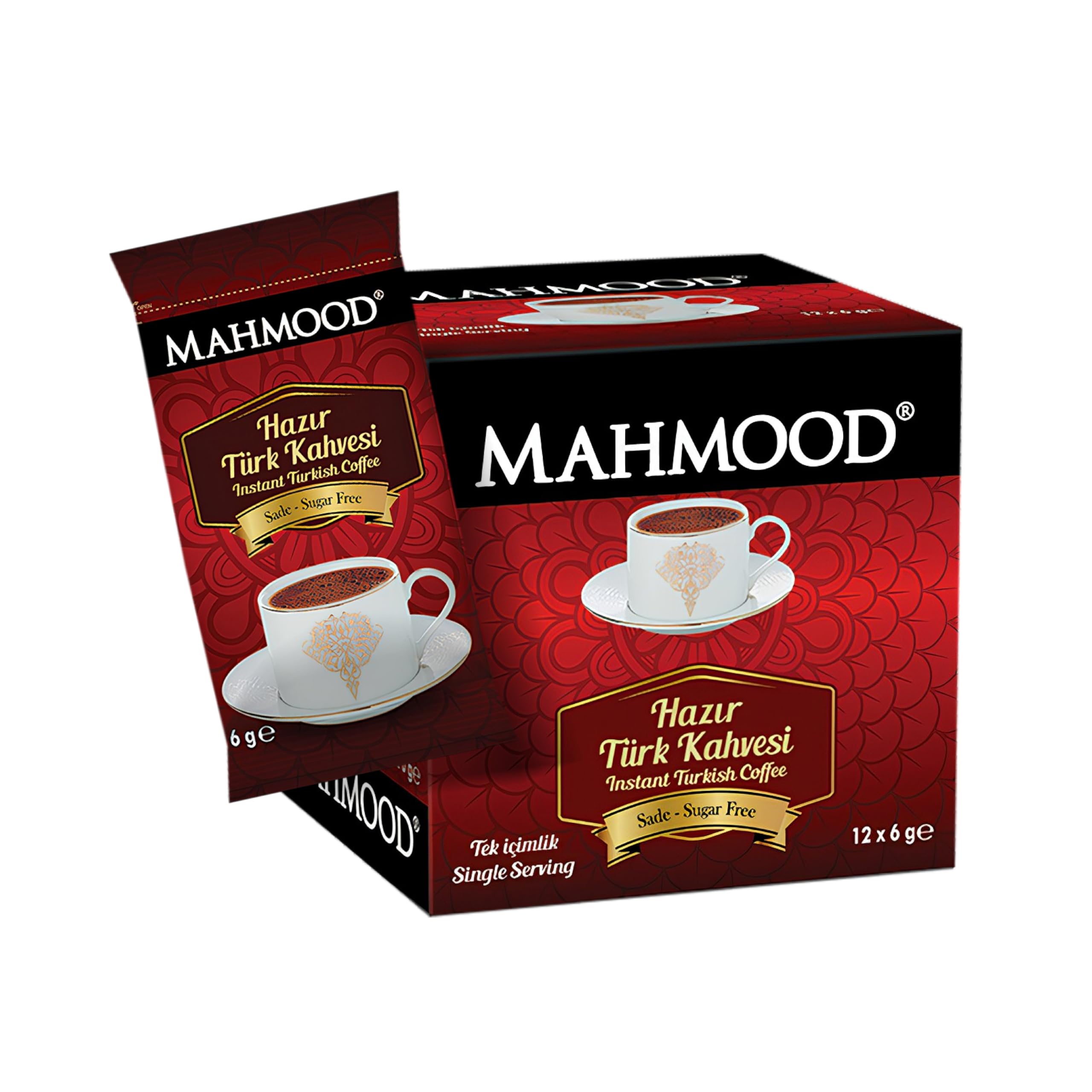 Mahmood Coffee Hazır Türk Kahvesi Sade (6 Gr x 12 Adet)