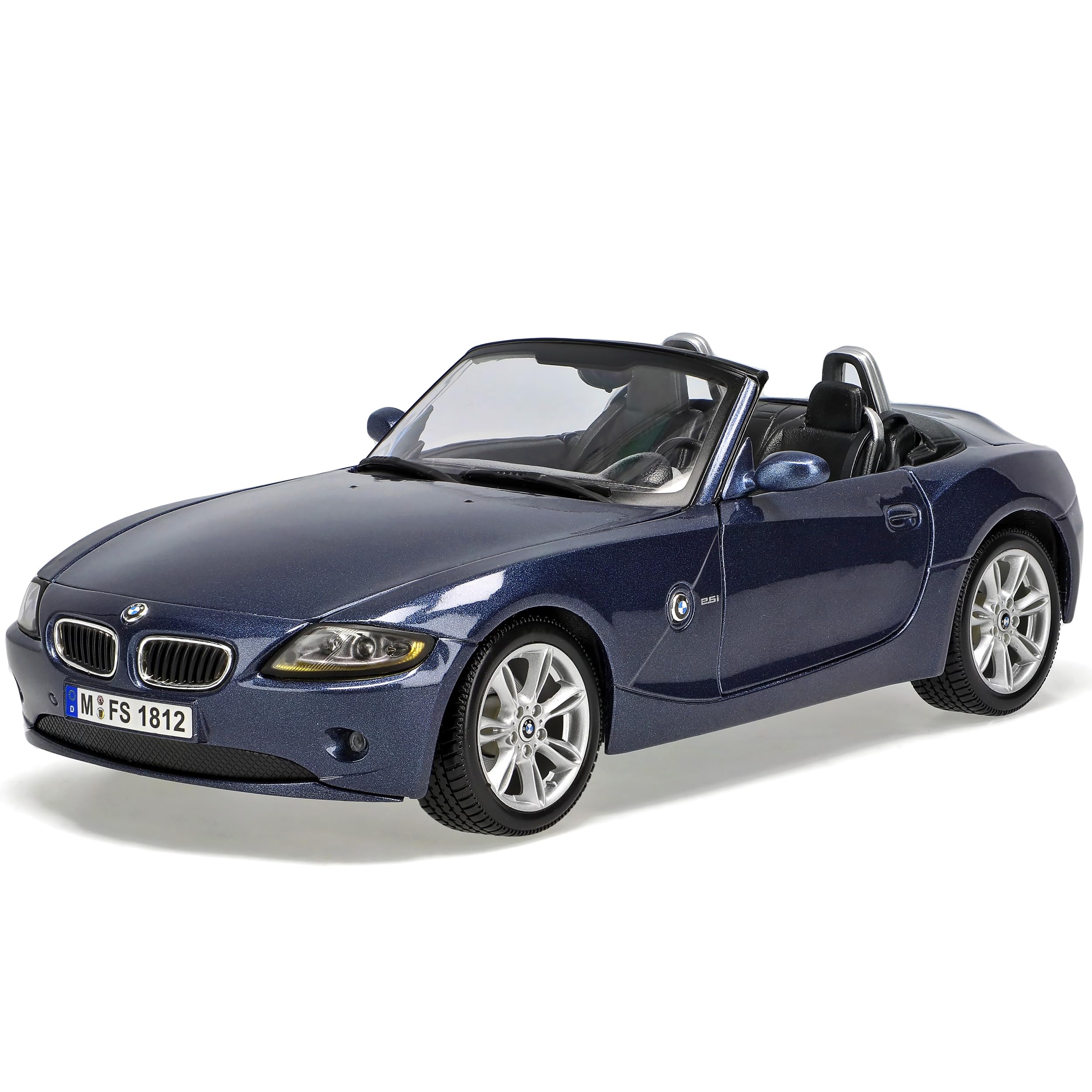 alles-meine.de GmbH B*M*W Z4 E85 Cabrio Dunkel Blau Roadster 2002-2008 1/18 Modell Auto mit individiuellem Wunschkennzeichen