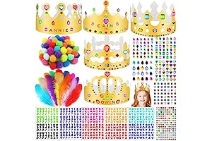 176Pcs Gold Paper Crown Decorating Kit for Party | King and Queen Crown Set