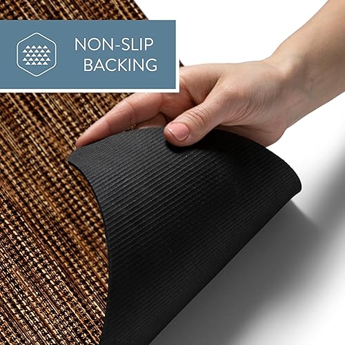 Miniatura 9 de TOWN & COUNTRY BASICS Smooth Step - Tapete de cocina de perfil bajo, lavable a máquina, con respaldo antideslizante, marrónbeige, 24 x 35 pulgadas