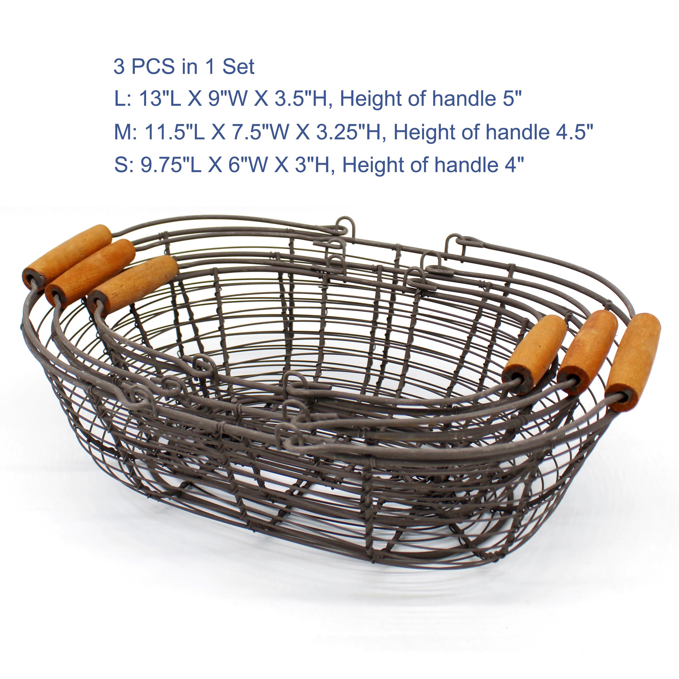 RXMORI Lot De 2 Paniers De Rangement Rustiques En Maille D