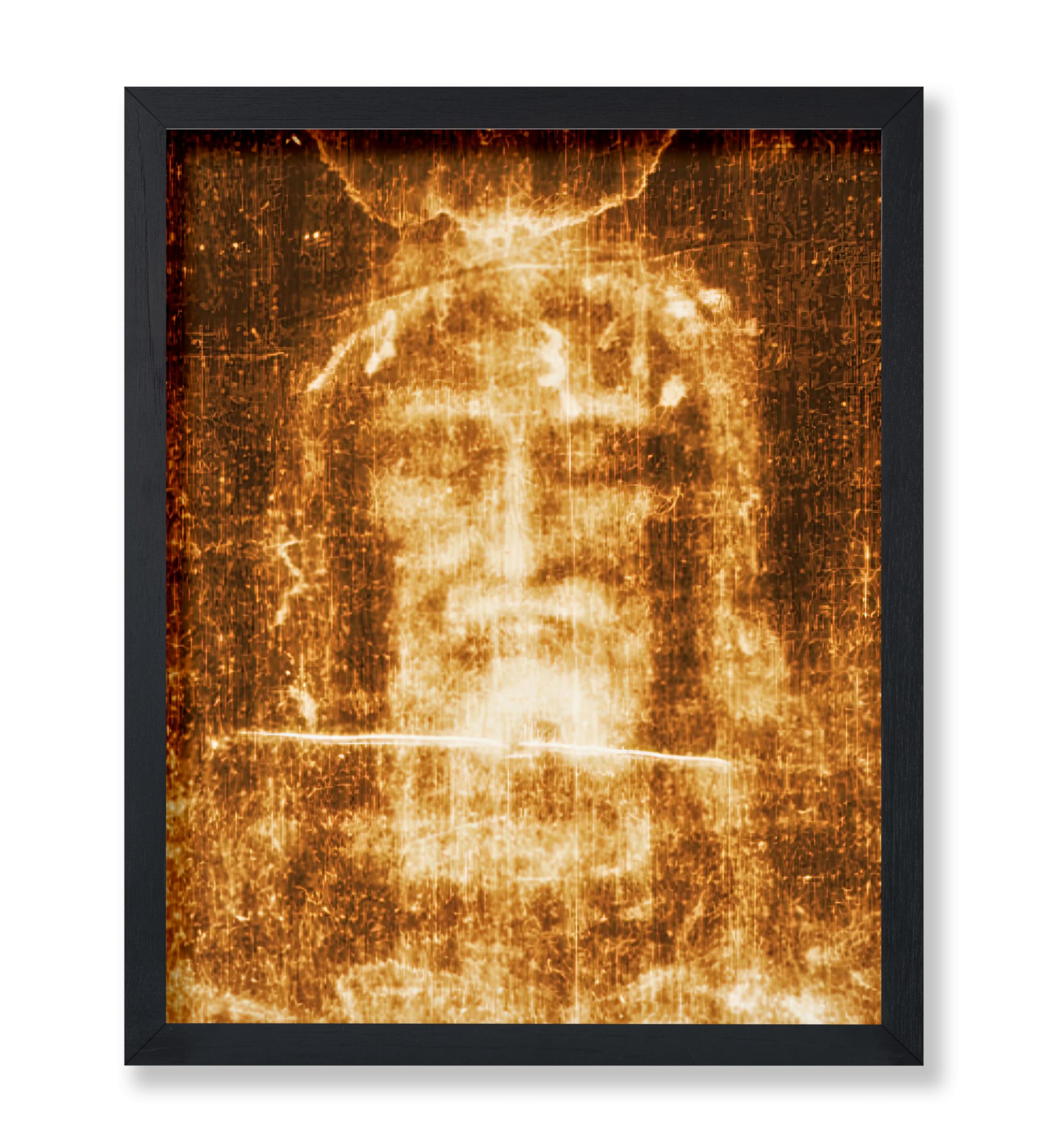Poster Master Style09 Vintage Illustration Poster - Retro Christian Print - 8X10 Unframed Wall Art - Gift For Religious, Friend - The Shroud Of Turin Face Of Jesus, Faith, Holy - Wall Decor For Home, Office