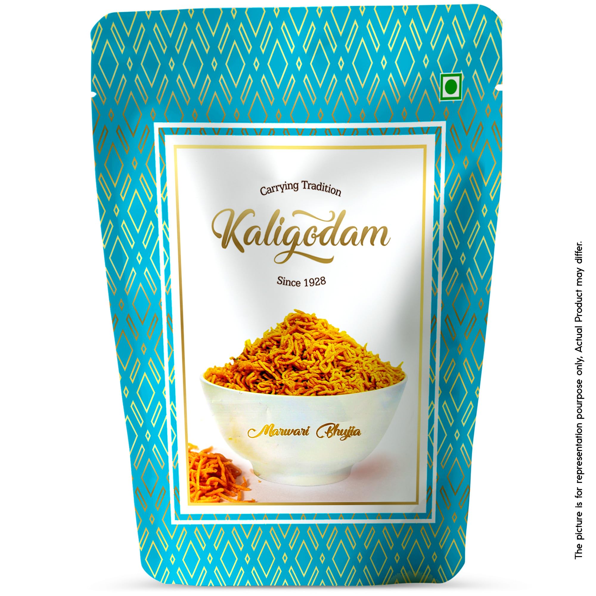 Kaligodam | Premium Marwari Bhujia 400g | Made of Cold Grinded Besan, Spices, and Herbs | All-time Favourite Indian Snacks/Namkeen | Ready to Eat | Crispy & Light Tea-Time Snacks | Pure Vegetarian Snacks | (B0CXPWPYWP) Amazon Price History, Amazon Price Tracker