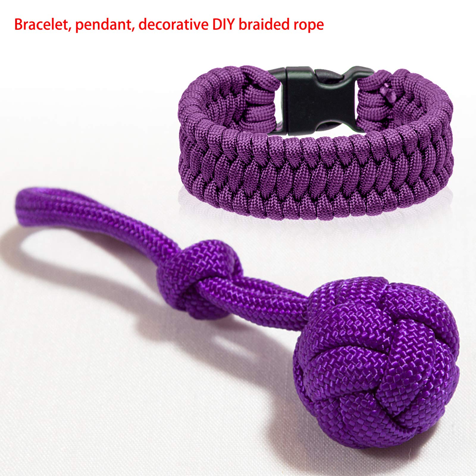 12 Paracord 550 Colorati + Fibbie - Kit Per Braccialetti, Survival E DIY