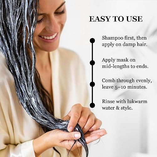 Miniatura 5 de HerStyler Mascarilla capilar de aceite de argán - Máscara reparadora para cabello seco dañado o encrespado - Acondicionador e hidratante - 9.46