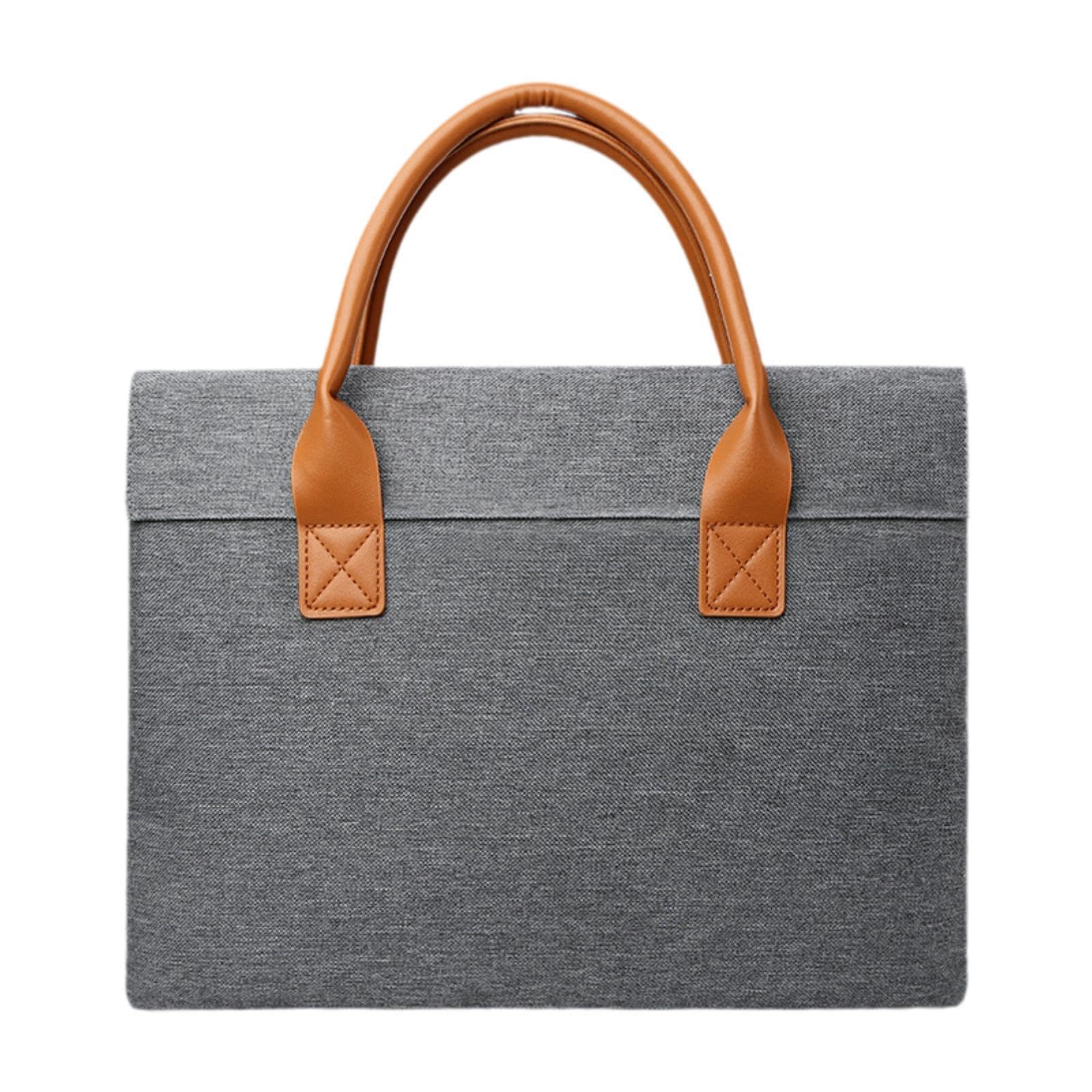 fashionmyday Fashion My day Men Women Briefcase Business Fashion Notebook Bag for Office Commuting Daily 34x26x4 cm Gray-picture-52