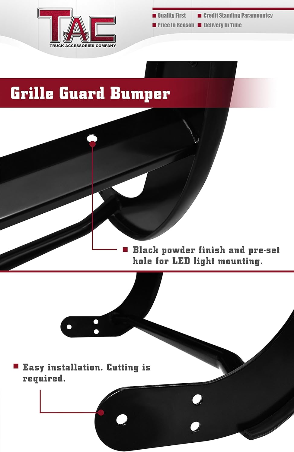 TAC Grill Guard mounting points and light holes