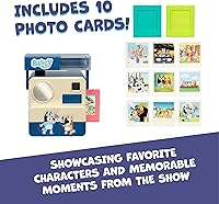 Vista 3 de Bluey Chikit Chikit - Cámara de juguete para juegos de rol para niños con 10 tarjetas de fotos, 3 cartuchos de película emergentes, juego