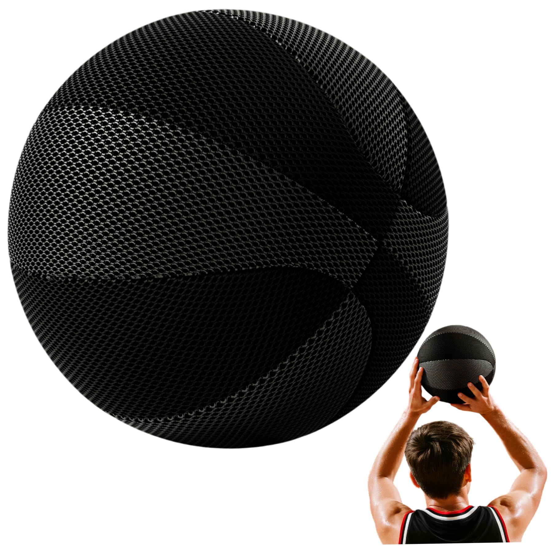 Balón de Baloncesto silencioso Talla 7 balón de Baloncesto silencioso de Espuma Suave con Agarre Realista para Entrenamiento en Interiores para niños y Adultos no Necesita Bomba Talla 5