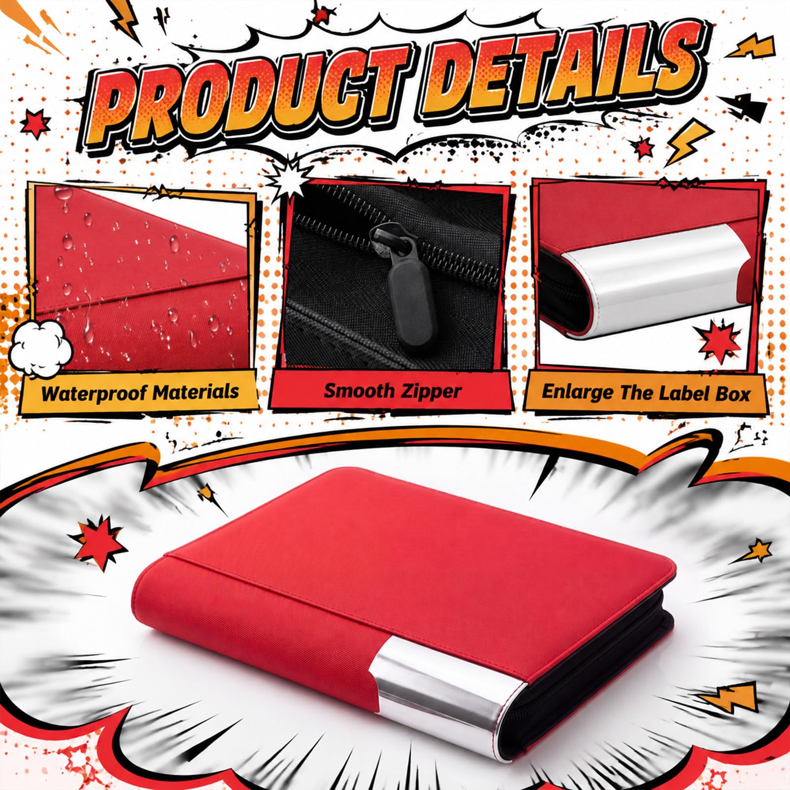 Zhehao Paquete de 2 carpetas de cómics, álbum de almacenamiento de piel sintética con 20 fundas de doble cara, capacidad para hasta cómics, organizador protector de exhibición y regalo para