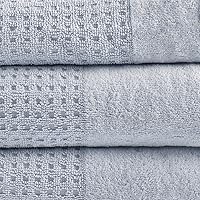 Vista 3 de Madison Park Spa Waffle - Juego de toallas de lujo 100 % algodón, tejido de gofre de textura premium, altamente absorbente, secado rápido, ropa