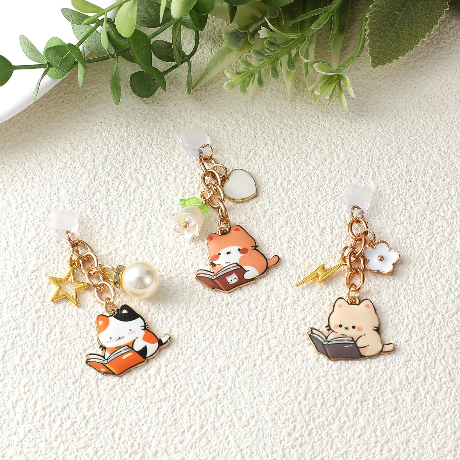 Dust Plug Charm Fantasy Alloy Pendant Chain for Kindle E-Reader image 2