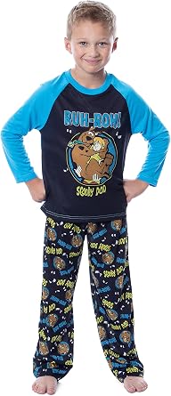 INTIMO Scooby-Doo Boys Scooby Shaggy Ruh-Roh! Raglan Sleep Pajama Set