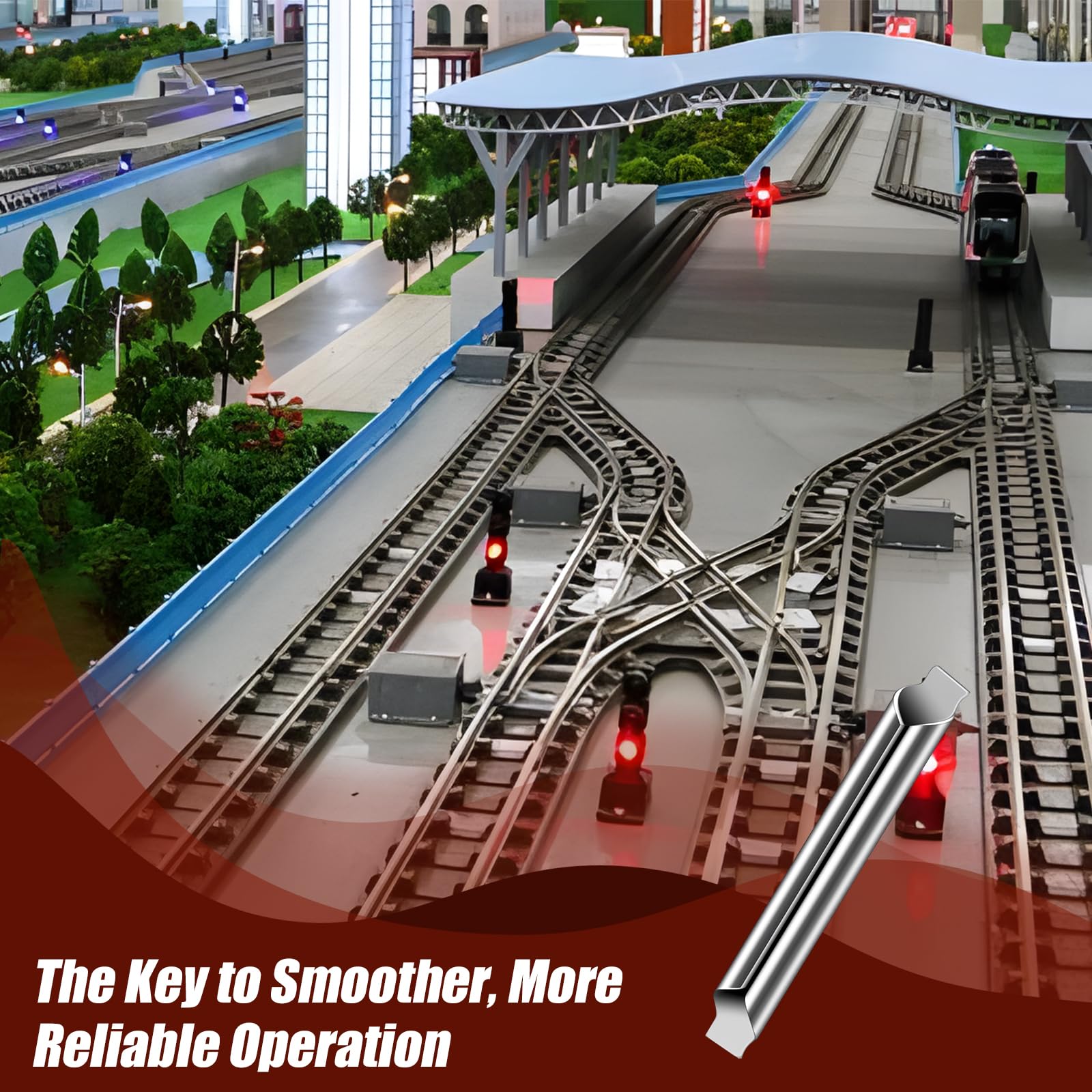 48Pcs Universal HO Scale Rail Joiners for C Track, Nickel Silver Train Track Accessories Model Railway Electrical Connectors - 4