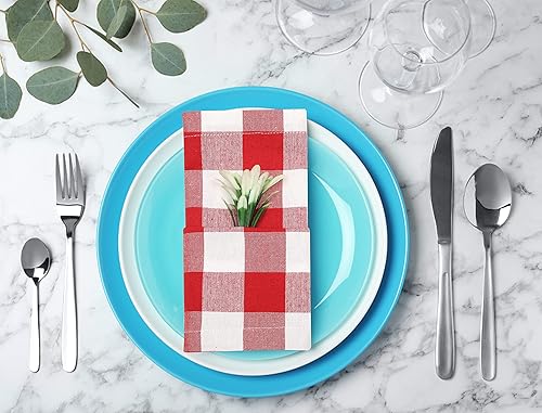 Miniatura 10 de Servilletas de tela a cuadros de guingán, 18 x 18 pulgadas, color blanco mostaza, servilletas de boda, servilletas de cóctel, servilletas de tela,