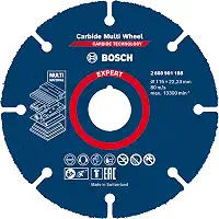 Bosch Disco de corte EXPERT Carbide Multi Wheel 115 mm, 22,23 mm