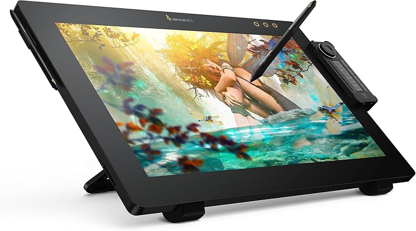 Xencelabs Pen Display 24, 4K Drawing Monitor with Quick Keys, 99% Adobe RGB Graphic Drawing Display, 2 Battery-Free Pens, 8192 Levels Pressure for Win/Win-ARM/Mac/Linux, Black