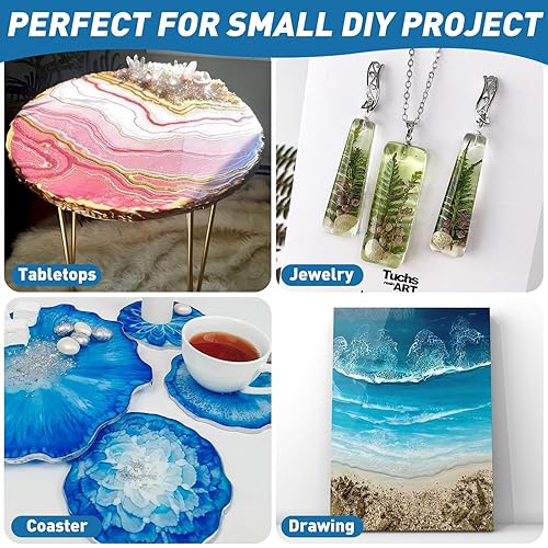 Miniatura 4 de Shabebe Kit de resina epoxi de 80 onzas, resina epoxi de curado rápido de 4 horas, resina epoxi transparente antiamarilleamiento y sin burbujas,