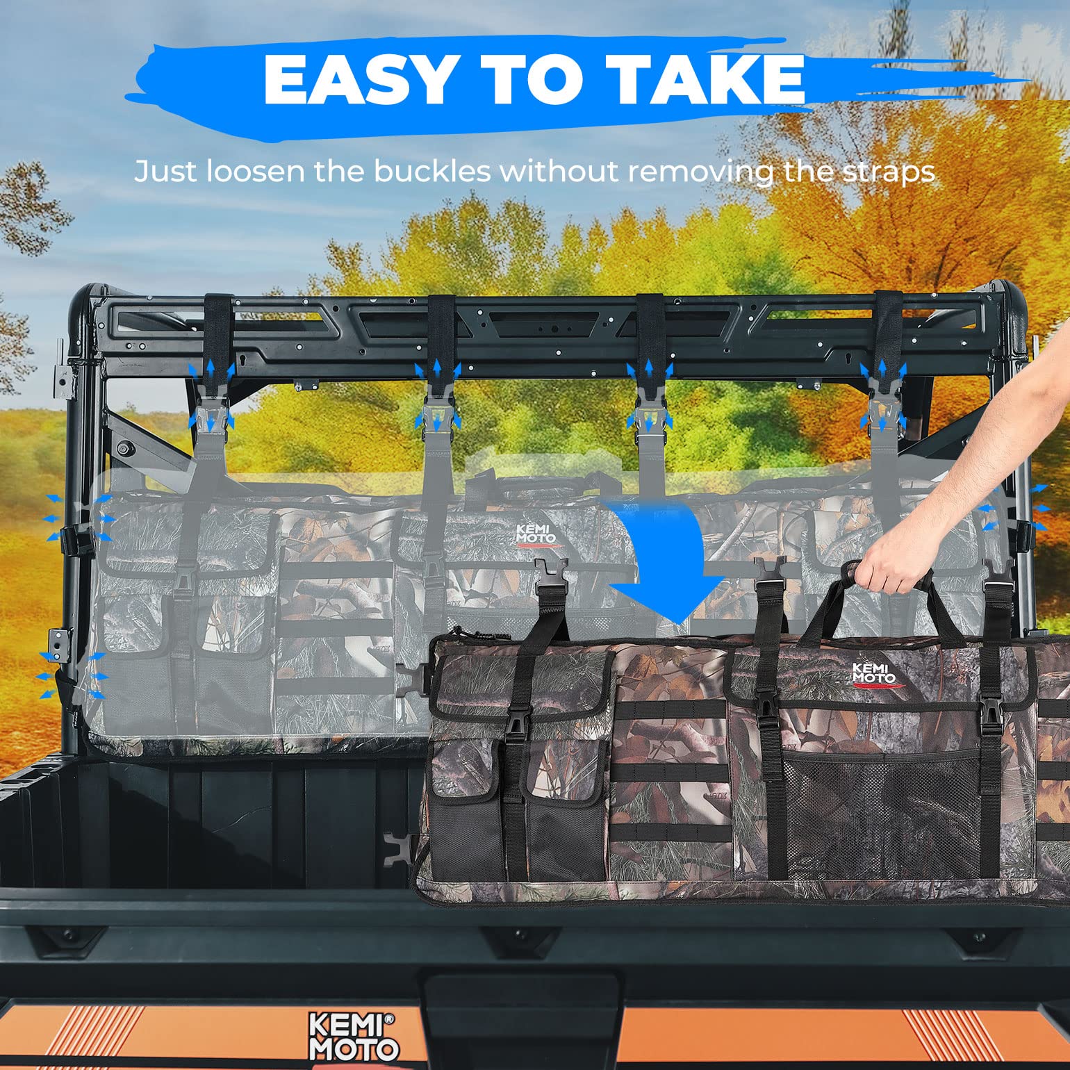 Polaris Ranger Accessory KEMIMOTO UTV Overhead Tool Rack - Roof Mount ...