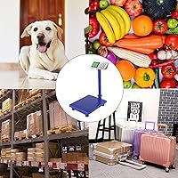 Vista 6 de TUFFIOM Báscula Electrónica de Plataforma de 661 libras, Básculas Digitales de Piso Plegables de Servicio Pesado, Acero Inoxidable con Pantalla LCD