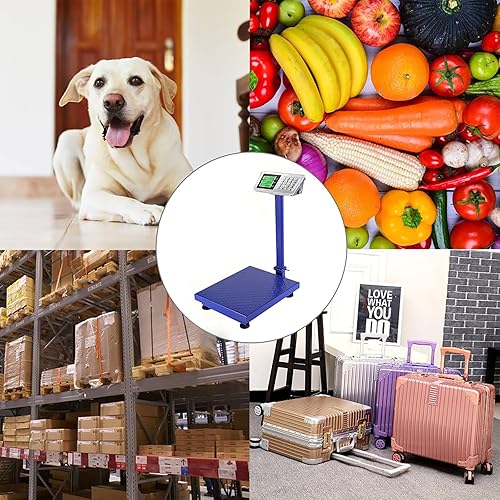 Miniatura 24 de TUFFIOM Báscula electrónica de plataforma de peso de 220 libras, básculas plegables de piso digital, pantalla LCD de alta definición de acero 220 lb