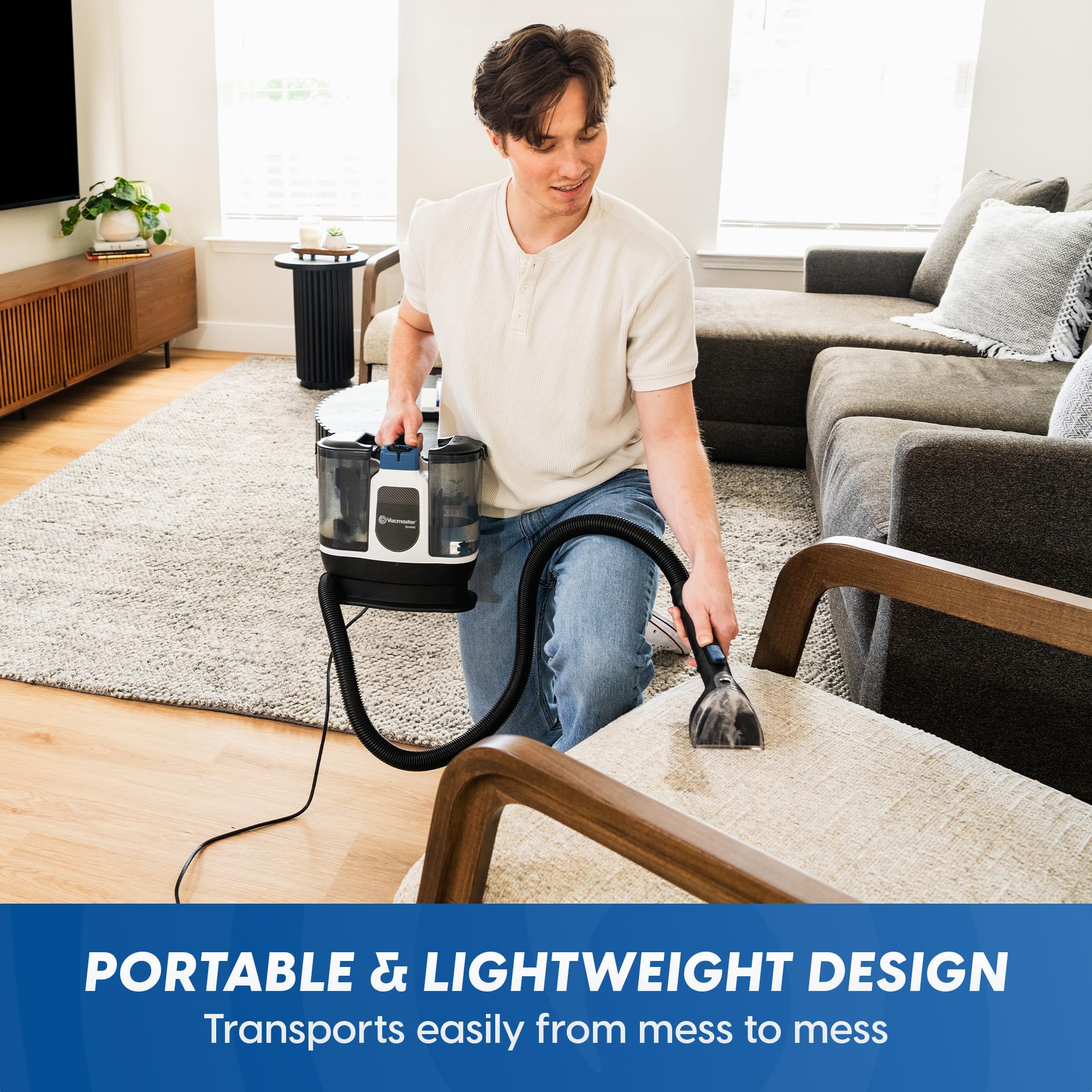 Vacmaster Carpet and Upholstery Cleaner Machine 500W | Spotlet pulisce come lavatessuti portatile teppeti divani e interni auto in profondità grazie alla sua potente aspirazione