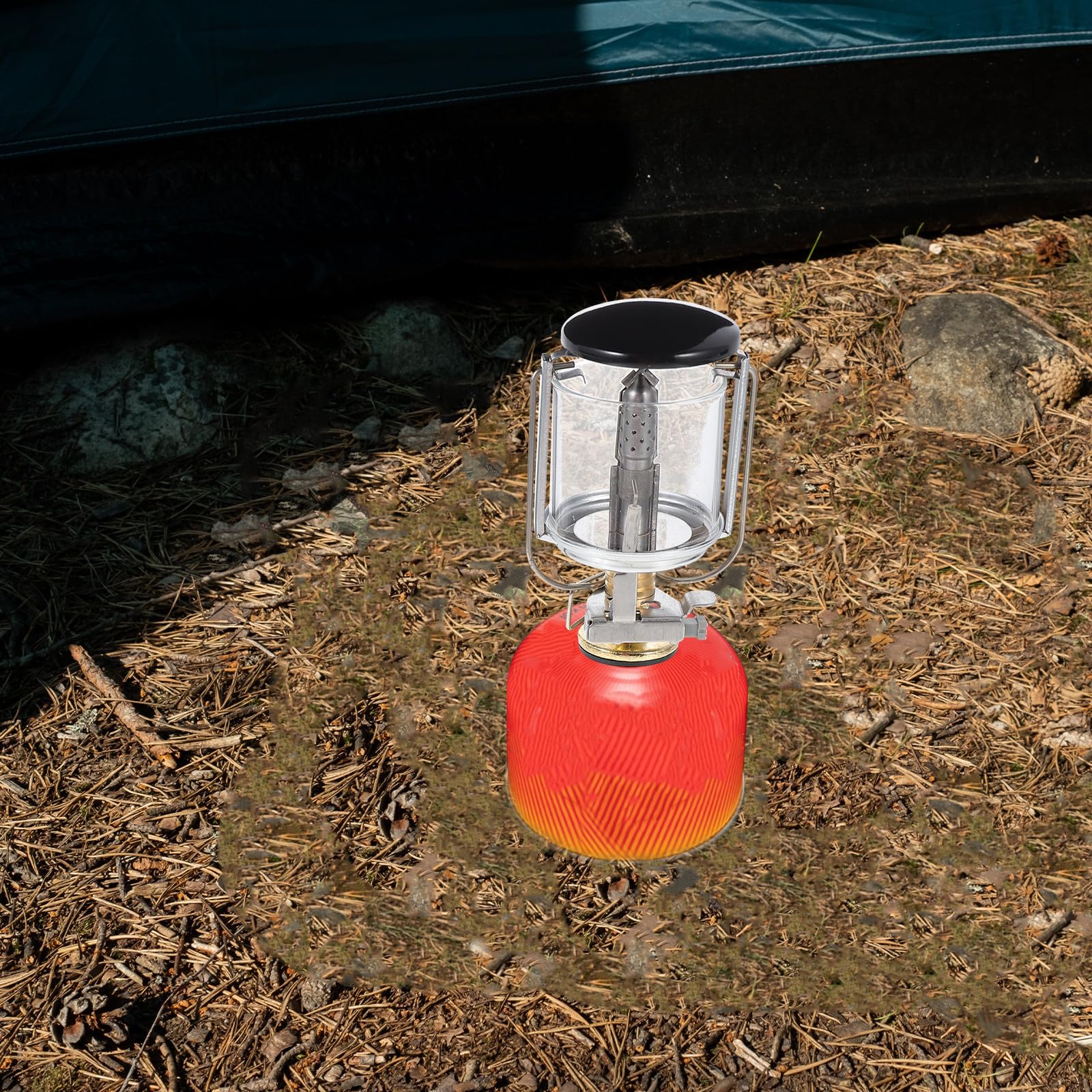 Lampada da Campeggio a Gas 600w in Rame e Acciaio Inox