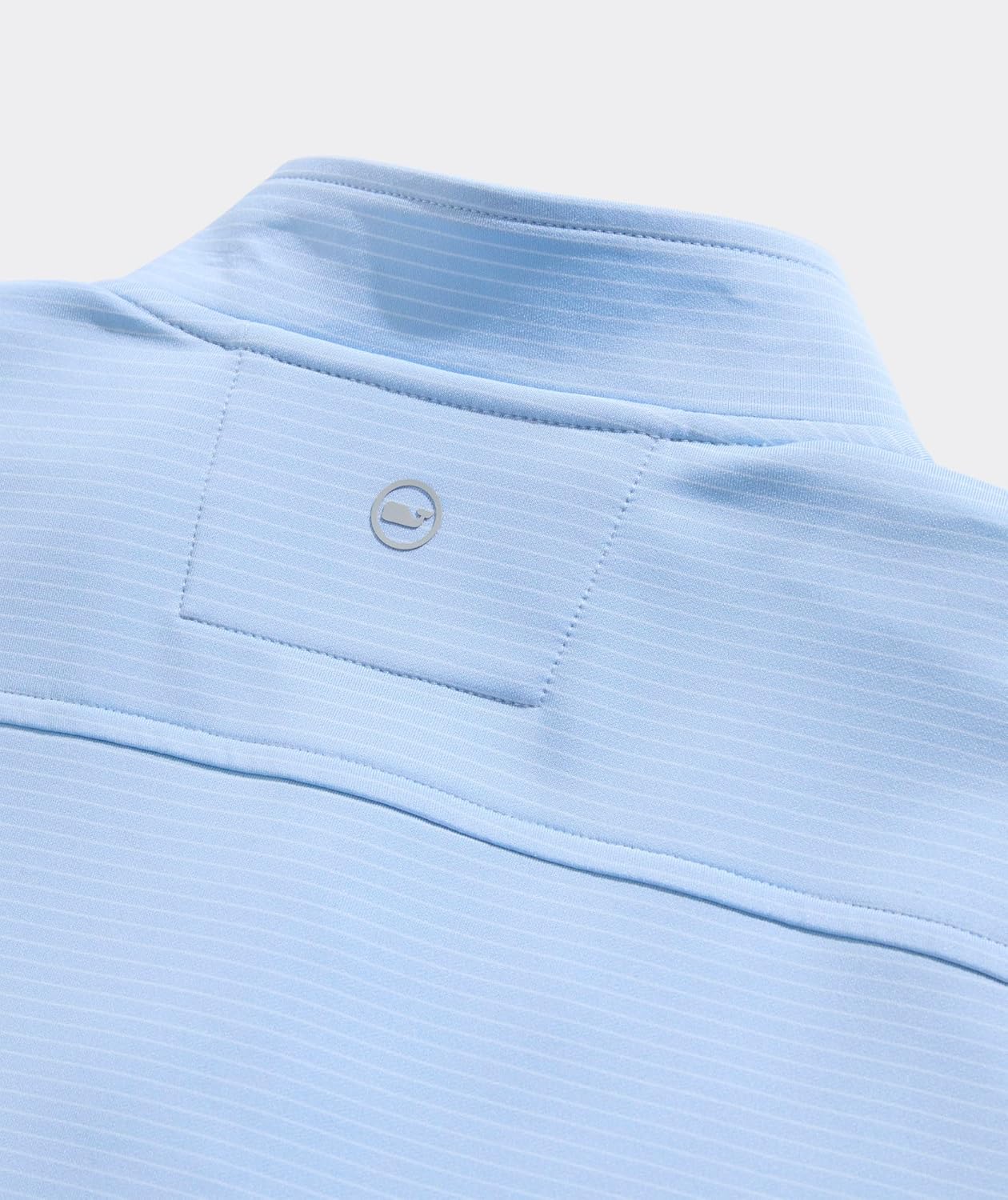 vineyard vines Men's Clubhouse Performance Quarter-Zip, Micro Stripe-JBlue - Image 4