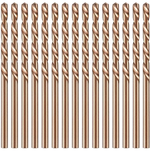 Juego de brocas de cobalto M35 de acero de alta velocidad para metal endurecido, acero inoxidable, hierro fundido, plástico para carpintería (15