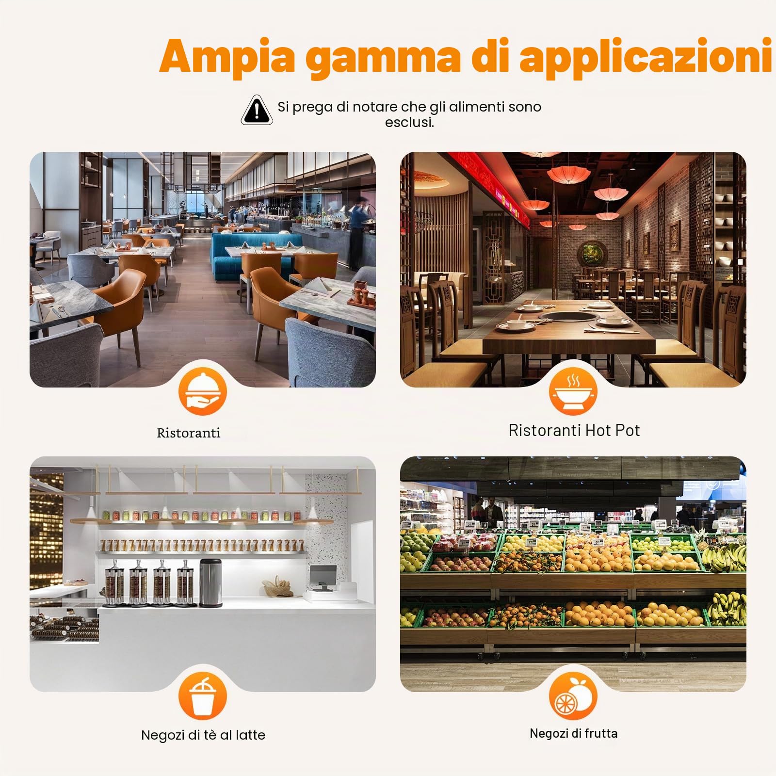 Gastro Set di contenitori per ingredienti in acciaio inox | per da cocktail con coperchio, 5 griglie da 2 l, con piedini in gomma antiscivolo posizionare tutti i tipi