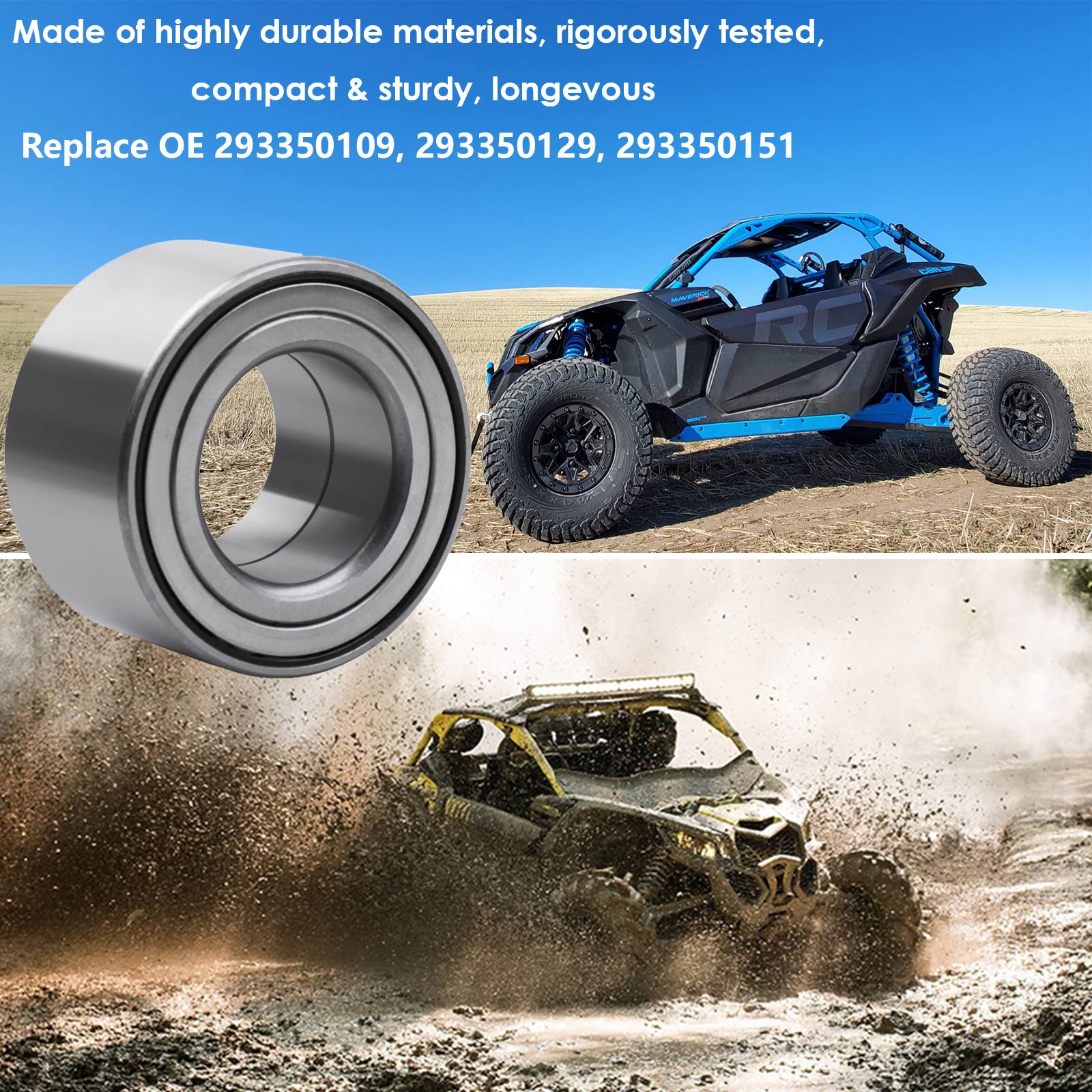 Rodamientos de rueda delantera y trasera para Can-Am 2017-2021 Maverick X3, reemplaza OE 293350109, 293350129, 293350151
