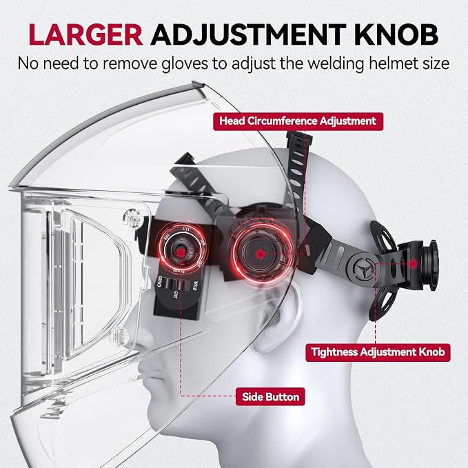 Casco para soldar ARCCAPTAIN con vista panorámica 180° miniatura 7