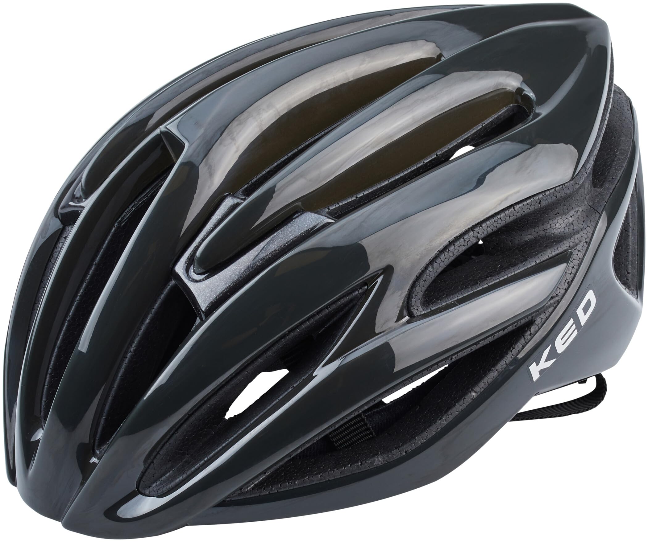 KED Rayzon Bicycle Helmet, Process Black, M (55-59 cm)
