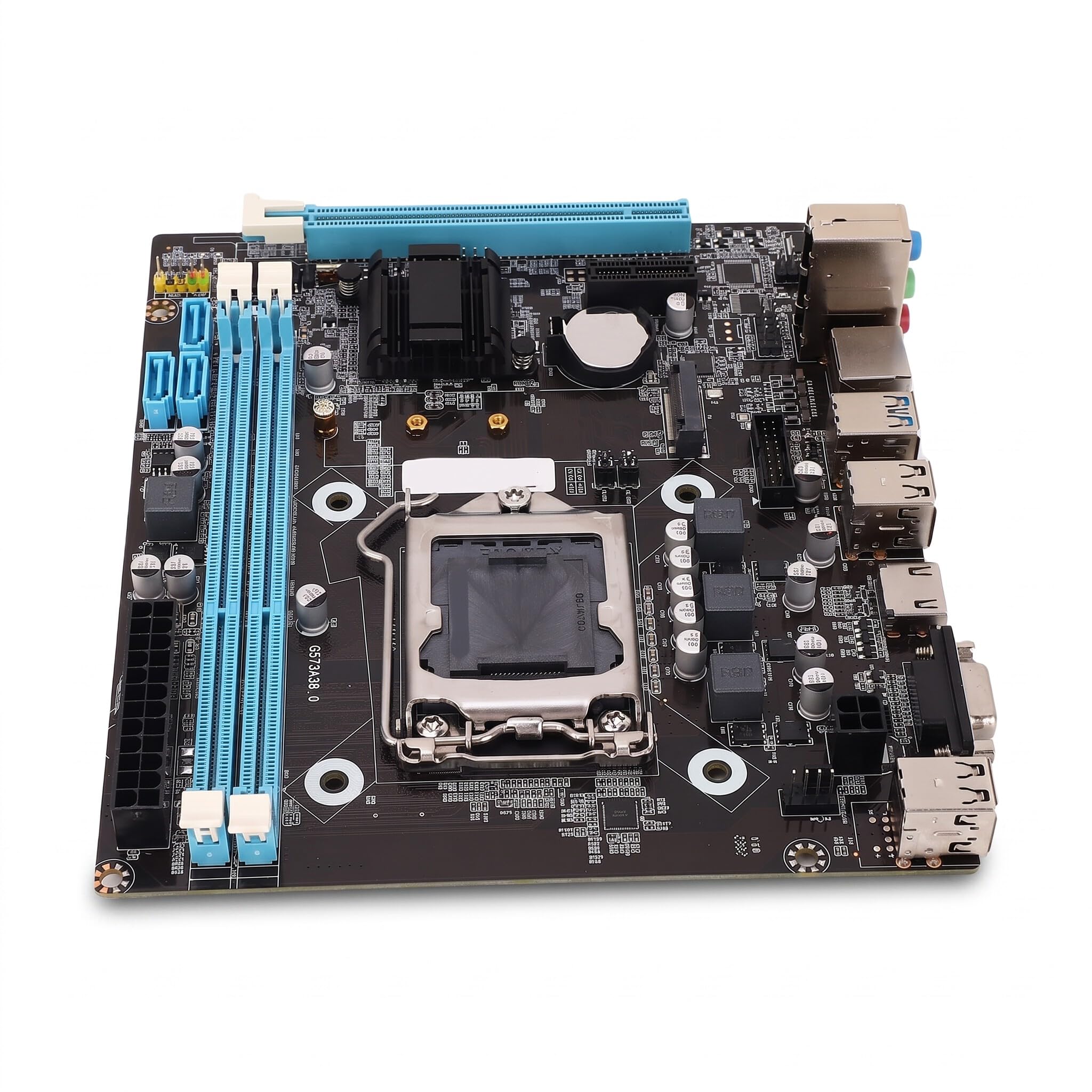 Dpofirs Placa Base LGA 1150, DDR3 M.2 NVMe NGFF SATA de Doble Canal, Placa Base Mini Itx, Ranura PCIe de 6 GB/s LGA 1150 Micro ATX Placa Base para PC para Núcleo