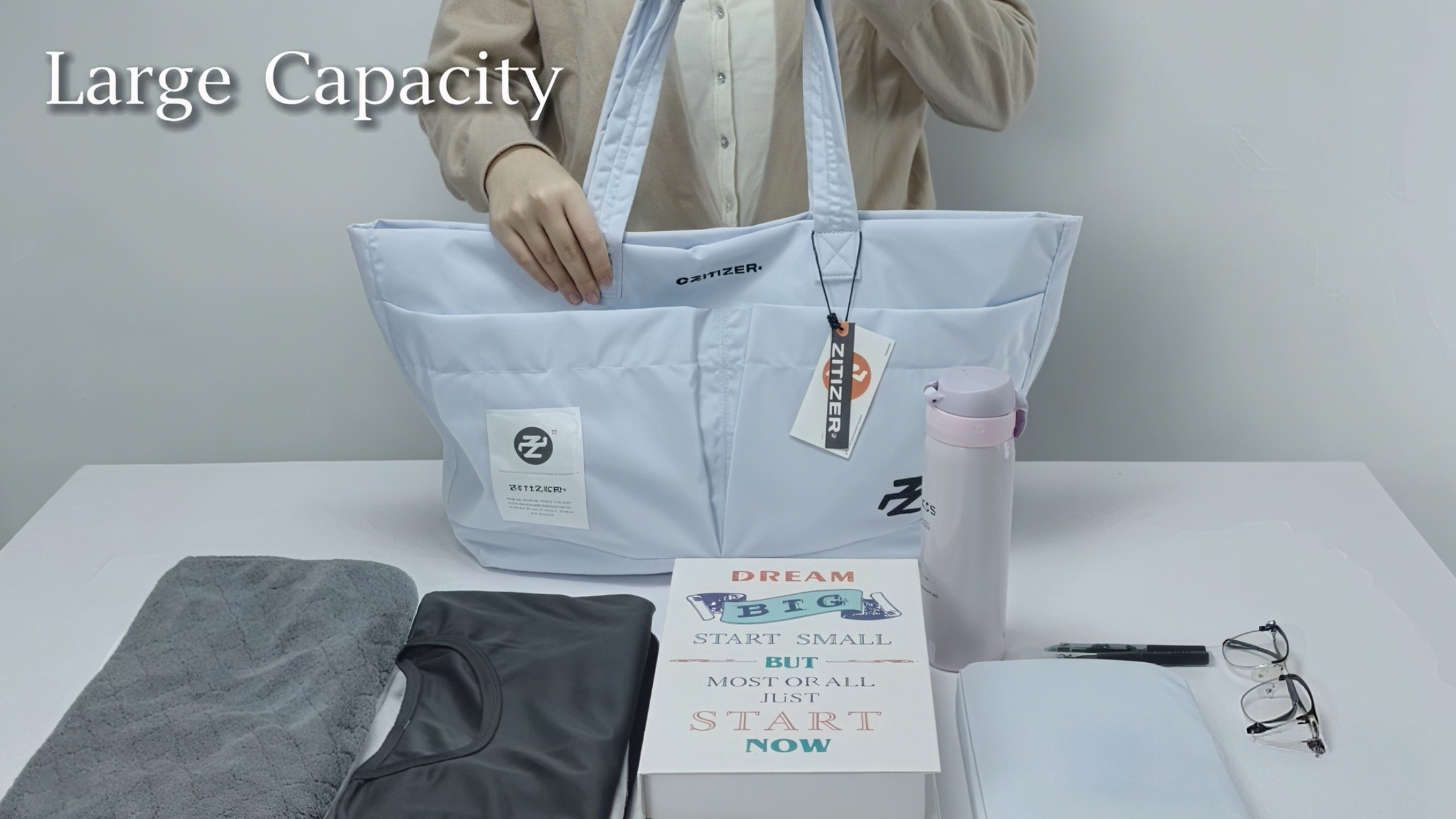 Bolso Tote de trabajo para mujeres, grande y ligero miniatura 7