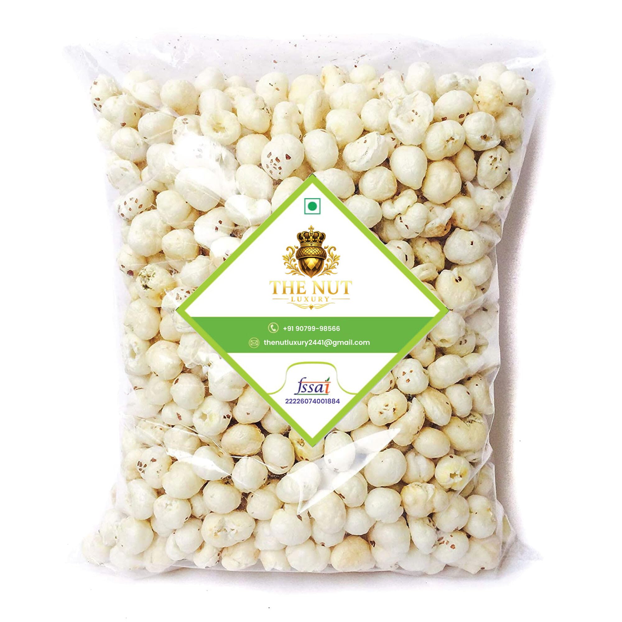THE NUT LUXURY Plain Phool Makhana 1 kg || Big Size Phool Makhana/Handpicked Lotus Puffed Snacks || Rich in Calcium & Maintains Weight || Fit for Fasting-image-7