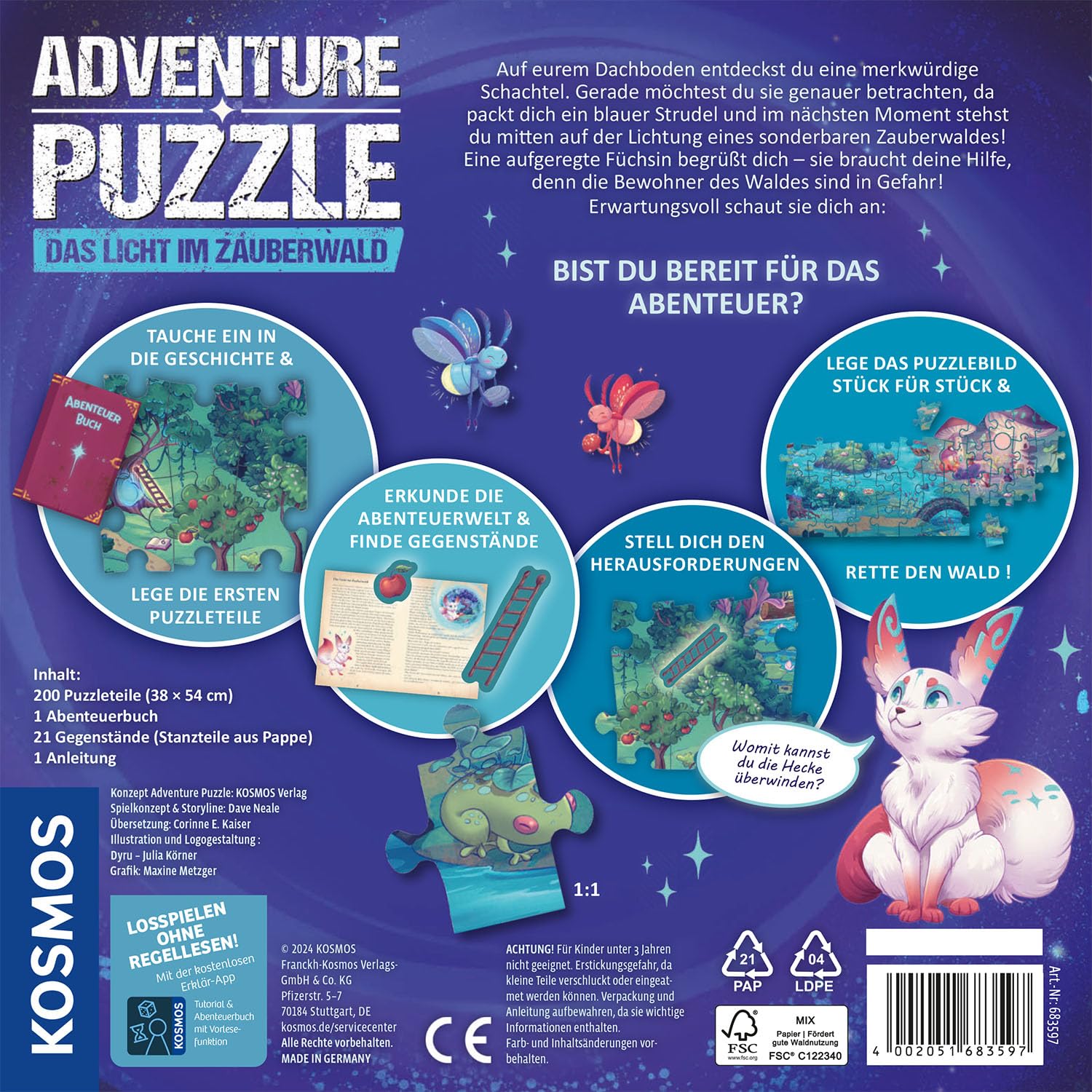 KOSMOS Adventure Puzzle, Das Licht im Zauberwald – Ansicht 2