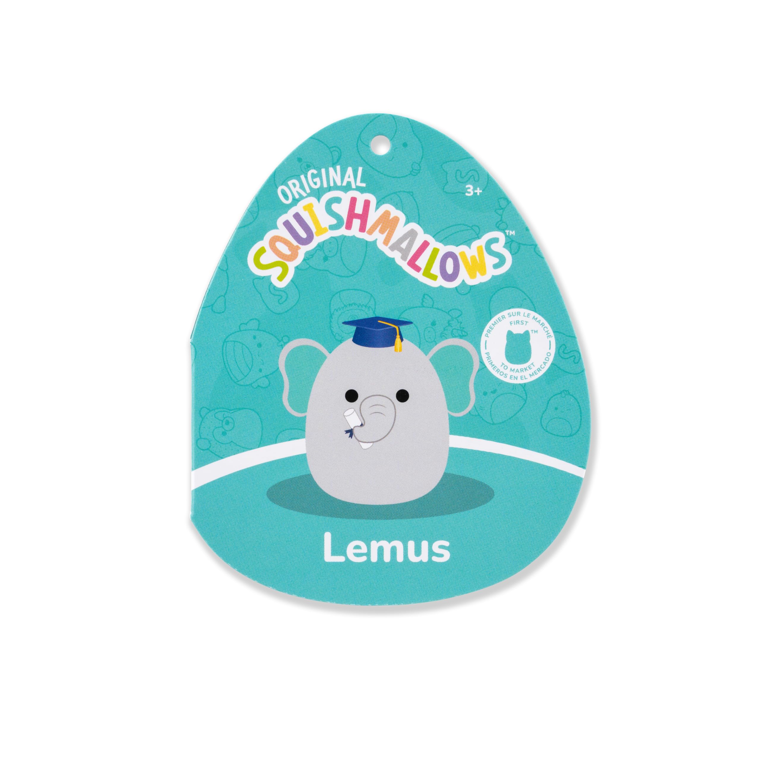 Squishmallows Original 12in Lemus The Grey Elephant with Graduation Cap – Official Jazwares Plush (Medium-Sized) - image 6