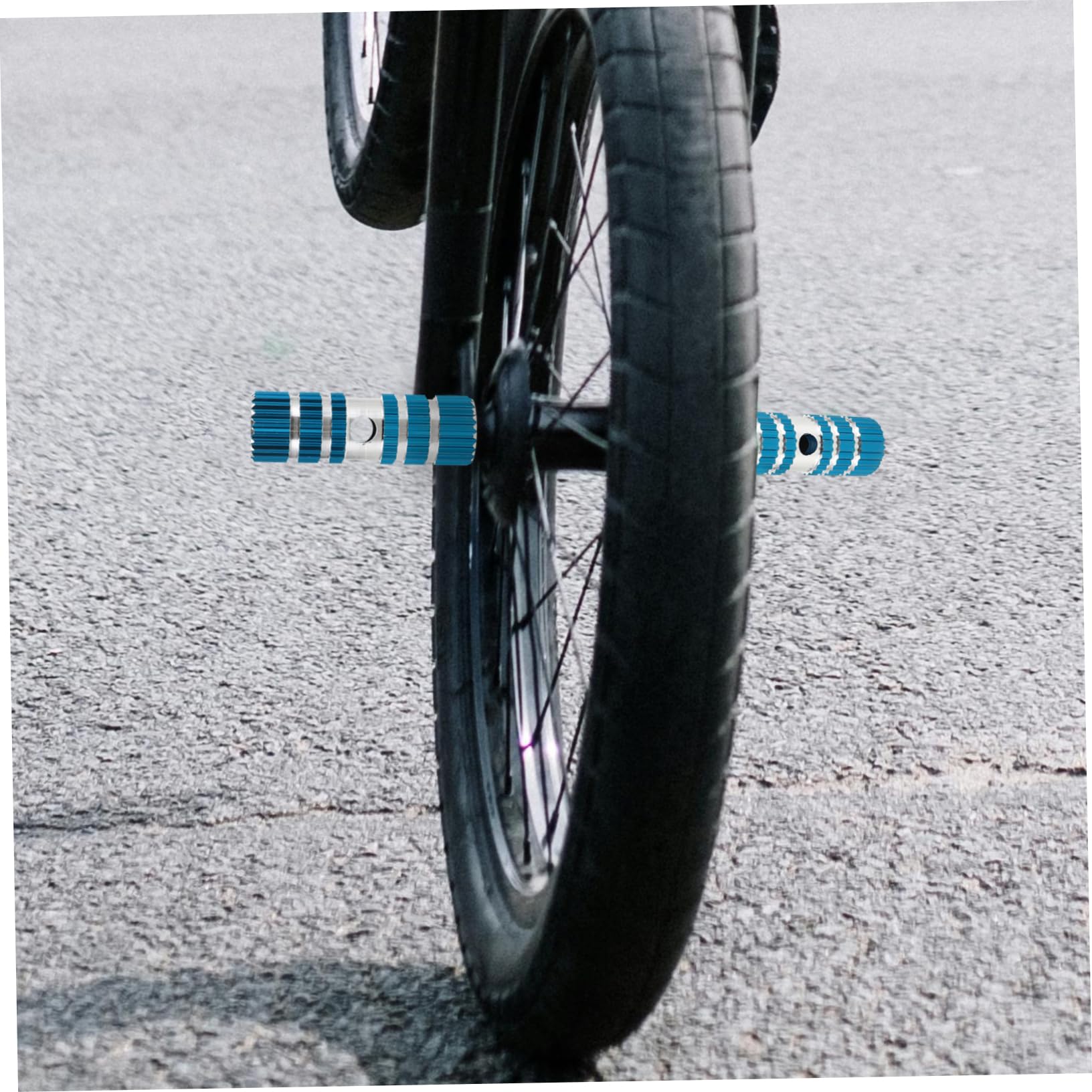 BESPORTBLE 2-Pack BMX Bike Pegs - Anti-Skid Alloy Stunt Pegs For Mountain & Regular Bikes (Black)