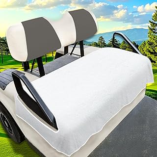 YOKYHOM Golf Cart Seat Covers, Solid Color Golf Cart Seat Towel Blanket, Keeps Seats Clean and Comfortable, 100% Microfiber, Fits EZGO, Yamaha, Club Car, and More 2-Seat Golf Carts, 51''x 31''