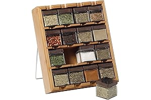 Jar Bamboo 3-in-1 Spice Organizer with Spice Assortment