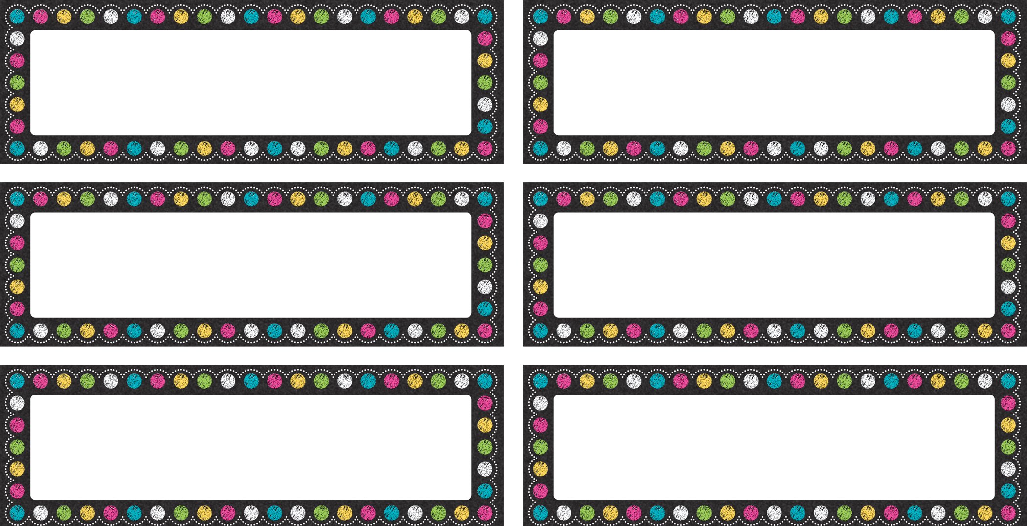 Teacher Created Resources Chalkboard Brights Labels Magnetic Accents (TCR77299)