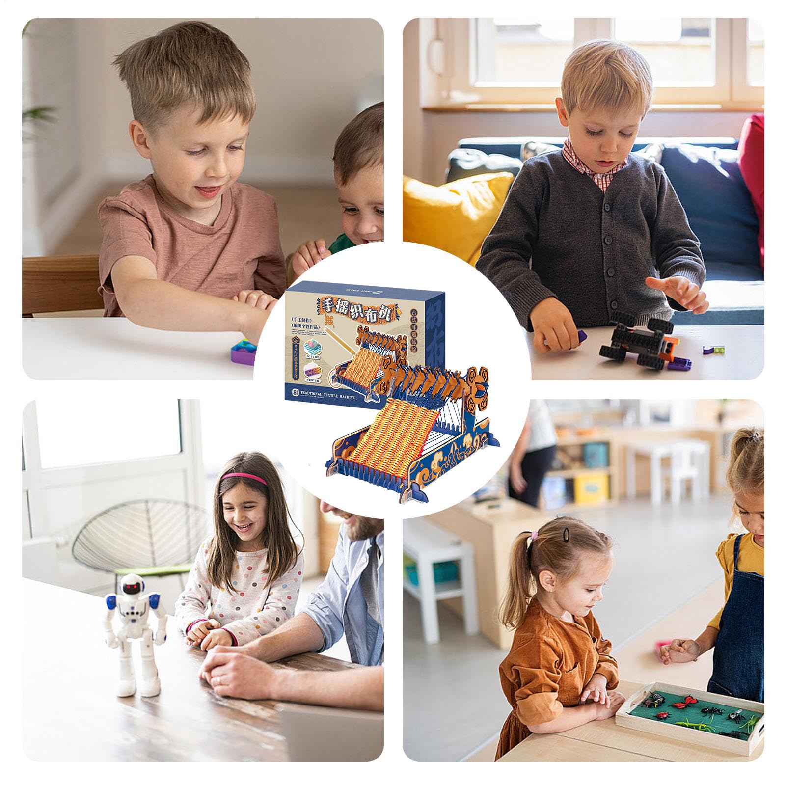 Kit de tejido genérico, kit de creación de posavasos de tela | Juguetes de motricidad fina y material artístico para decoración de casa, proyectos escolares, bufandas para animales y