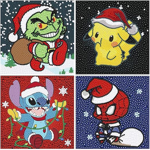LWZAYS Christmas Diamond Painting Kits for Kids Christmas